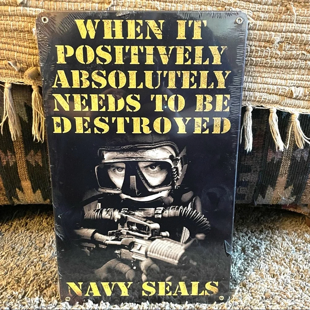 NEW Heavy Duty Steel Navy Seals Metal Sign